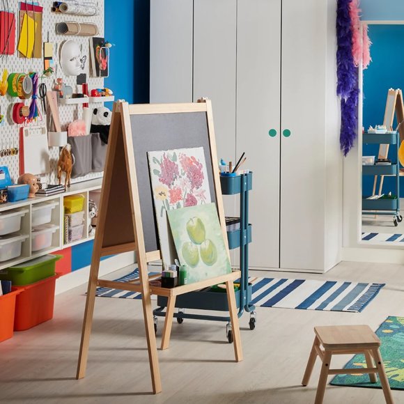 IKEA GLIS Box with lid, yellow/blue 6 ¾ x 4 " - Picture 10 of 17